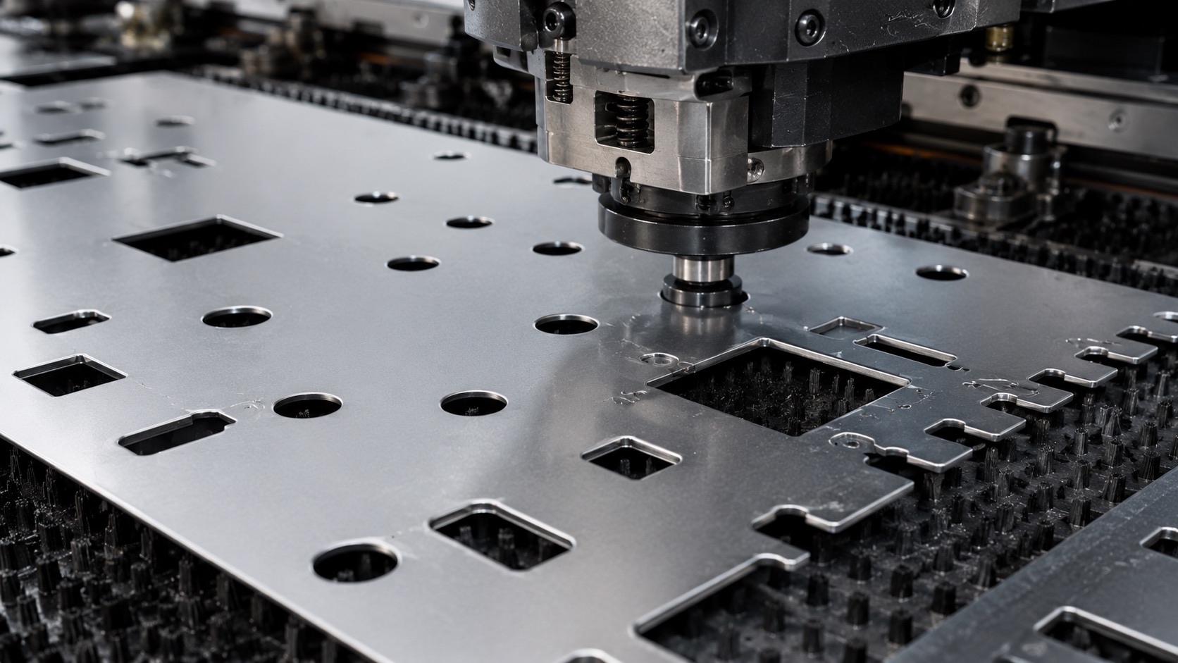 The CNC punch press on the Clarke Lane workshop floor